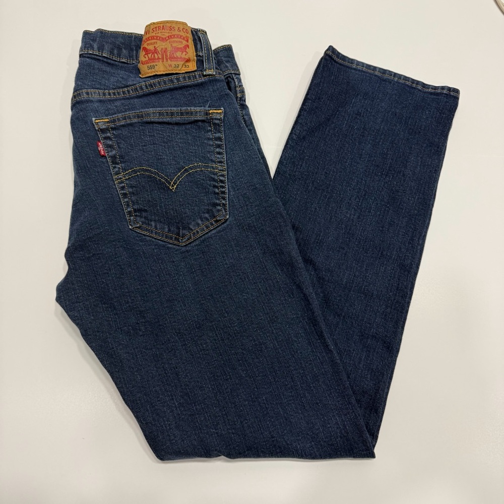 Levi's Men's Dark Blue Straight-Leg Jeans